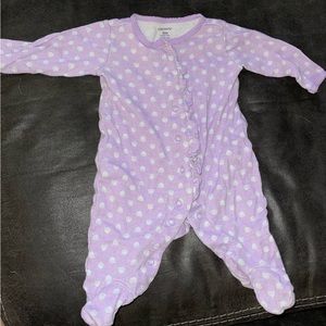Carters baby girl purple pajamas